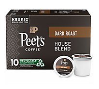 Peet's Coffee House Blend Dark Roast Ground Coffee Bag - 10 Count