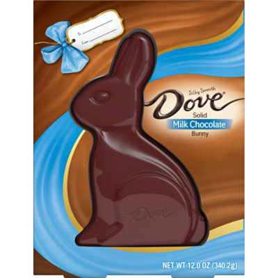 Dove Milk Chocolate Easter Candy Solid Easter Bunny - 12 Oz - Image 1