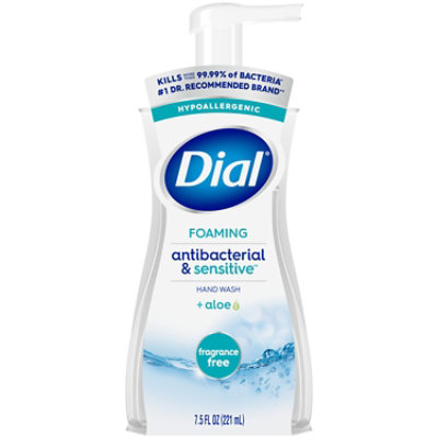 Dial Clean & Gentle Fragrance-Free Antibacterial Foaming Hand Wash - 7.5 Fl. Oz. - Image 1