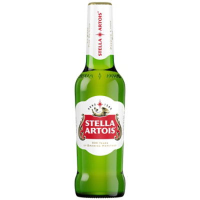 Stella Artois Premium Lager Beer Glass Bottle 5% ABV - 11.2 Oz - Image 2