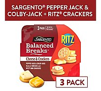 Sargento Balanced Breaks Cheese & Crackers Pepper Jack & Colby Jack And Ritz Crackers - 3-1.5 Oz