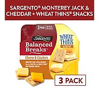 Sargento Balanced Breaks Cheese & Crackers Monterey Jack & Mild Cheddar & Wheat Thins - 3-1.5 Oz