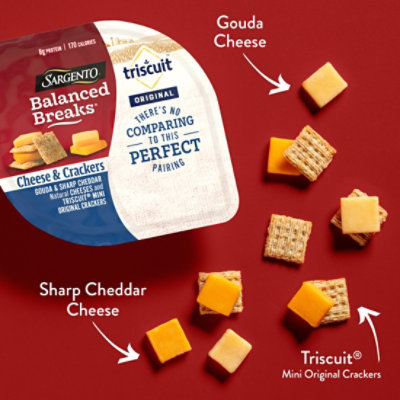 Sargento Balanced Breaks Cheese & Crackers Gouda & Sharp Cheddar Cheeses & TRISCUIT - 3-1.5 Oz - Image 3