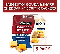 Sargento Balanced Breaks Cheese & Crackers Gouda & Sharp Cheddar And Triscuit Crackers - 3-1.5 Oz