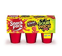 Snack Pack Sour Patch Kids Juicy Gels Redberry - 6-3.25 OZ
