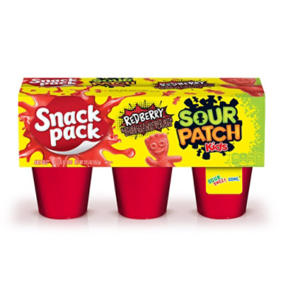 Snack Pack Sour Patch Kids Juicy Gels Redberry - 6-3.25 OZ