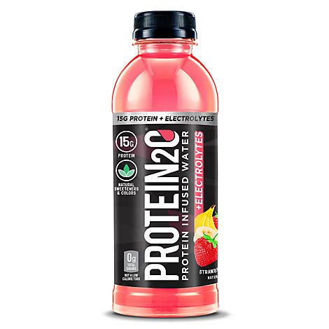 Protein2o Protein Infused Water Strawberry Banana +Electrolytes - 16.9 Fl. Oz.