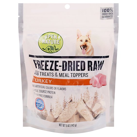 Open Nature Freeze Dried Turkey Dog Treats - 5 OZ