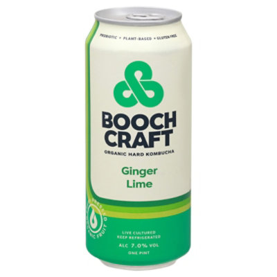 Boochcraft Organic Hard Kombucha Ginger Lime In Can - 16 Fl. Oz. - Image 3