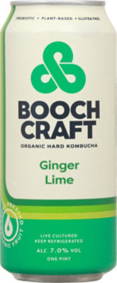 Boochcraft Organic Hard Kombucha Ginger Lime In Can - 16 Fl. Oz. - Image 2