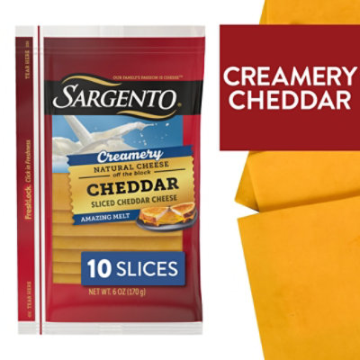 Sargento Creamery Sliced Natural Cheddar Cheese - 10 Count - Image 1