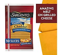 Sargento Creamery Cheese Sliced Natural Cheddar - 10 Count