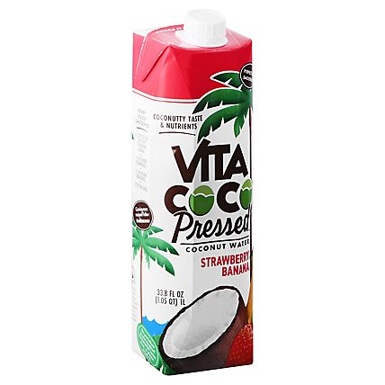 Vita Coco Water Pressed Strawberry Banana - 1 LT - Image 1