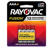 RAYOVAC Fusion AAA Alkaline Batteries - 4 Count