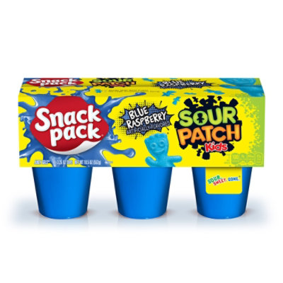 Snack Pack Sour Patch Kids Blue Raspberry Flavored Juicy Gels - 6-3.25 Oz - Image 1