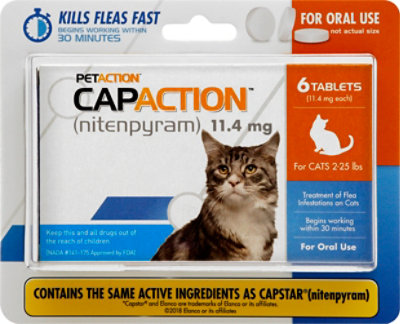 Capaction Cat Flea Control Tablets 11.4mg - EA - Image 2