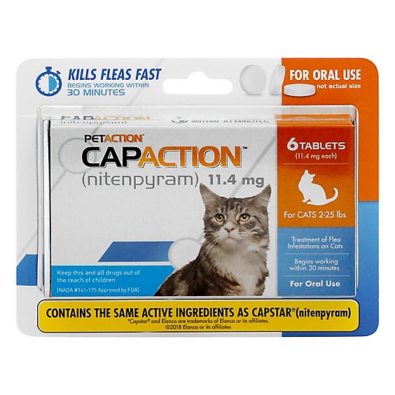 Capaction Cat Flea Control Tablets 11.4mg - EA