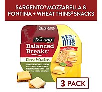Sargento Balanced Breaks Cheese & Crackers Mozzarella & Fontina And Wheat Thins - 3-1.5 Oz