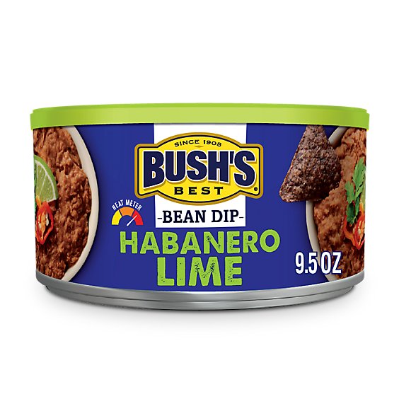 BUSH'S BEST Dip Bean Habanero Lime - 9.5 Oz