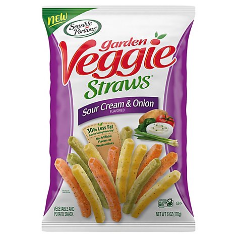 Sensible Portions Veggie Straw Sour Cream Onion - 6 Oz