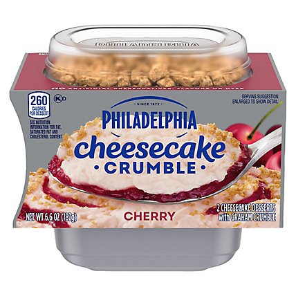 Philadelphia Cheesecake Crumble Cherry Cheesecake Desserts with Graham Crumble - 2 Count - Image 5