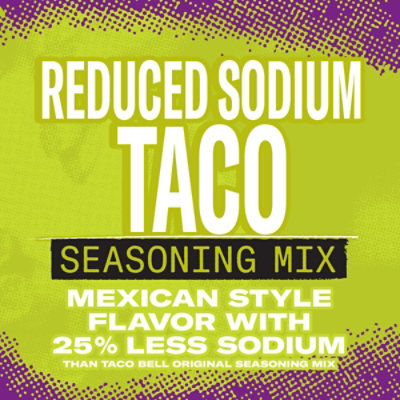 Taco Bell Reduced Sodium Taco Seasoning Mix with 25% Less Sodium Packet - 1 Oz - Image 2