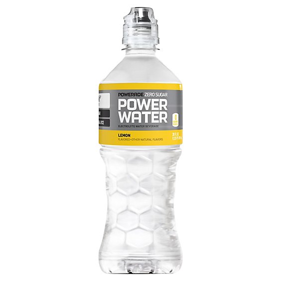 Powerade Zero Sugar Power Water Lemon Bottle - 16.9 FZ