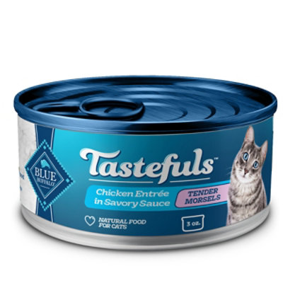 Blue Buffalo Tastefuls Tender Morsels Chicken Entree in Savory Sauce Wet Cat Food Can - 3 Oz - Image 1