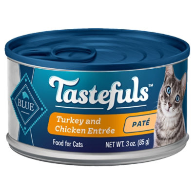 Blue Buffalo Tastefuls Wet Cat Food Pate Turkey and Chicken Entree Can - 3 Oz - Image 3