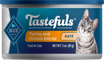 Blue Buffalo Tastefuls Wet Cat Food Pate Turkey and Chicken Entree Can - 3 Oz - Image 2