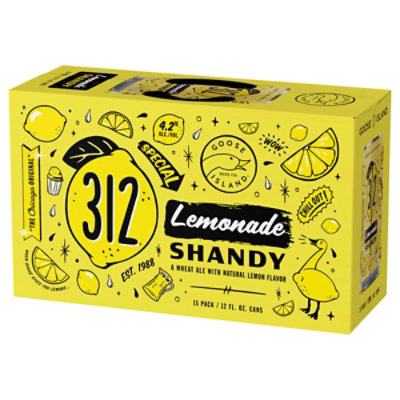 Goose Island 312 Lemonade Shandy Wheat Ale Cans - 15-12 Fl. Oz. - Image 3