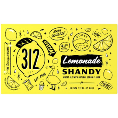 Goose Island 312 Lemonade Shandy Wheat Ale Cans - 15-12 Fl. Oz. - Image 4