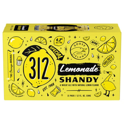 Goose Island 312 Lemonade Shandy Wheat Ale Cans - 15-12 Fl. Oz. - Image 2