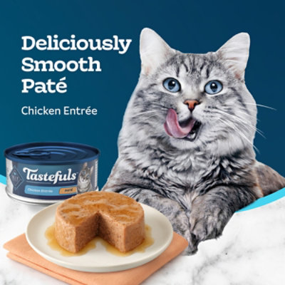 Blue Buffalo Tastefuls Natural Wet Food for Adult Cats Flaked Chicken Pate Cans - 5.5 Oz - Image 4