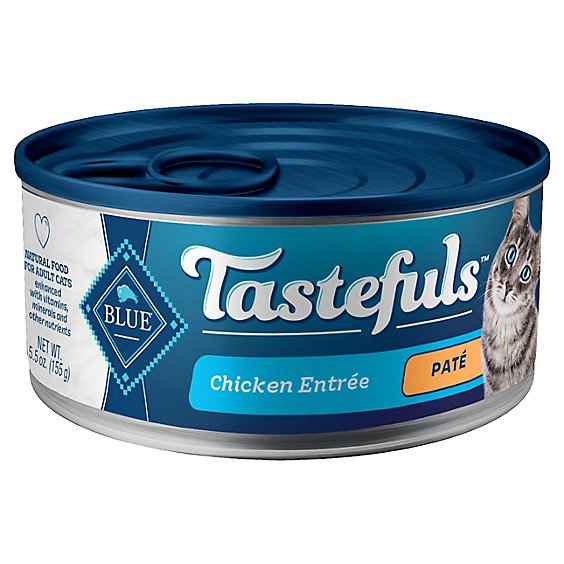 Blue Tastefuls Natural Pate Chicken Entree Wet Cat Food Can - 5.5 Oz