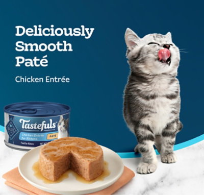 Blue Buffalo Tastefuls Wet Cat Food Pate for Kittens Chicken Entree Can - 3 Oz - Image 4