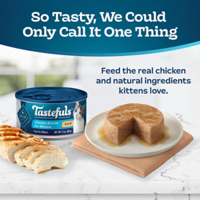 Blue Buffalo Tastefuls Wet Cat Food Pate for Kittens Chicken Entree Can - 3 Oz - Image 3