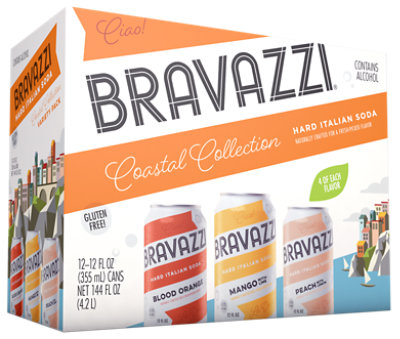 Bravazzi Coastal Variety Pack Can - 12-12 Fl. Oz. - Image 1