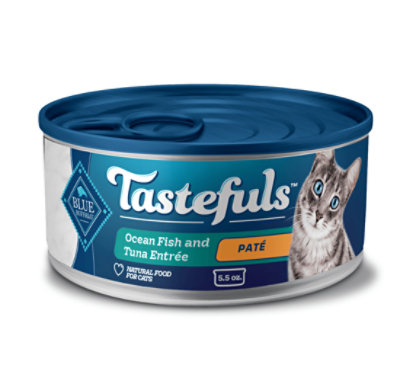 Blue Buffalo Tastefuls Wet Cat Food Pate Ocean Fish and Tuna Entree - 5.5 Oz - Image 1