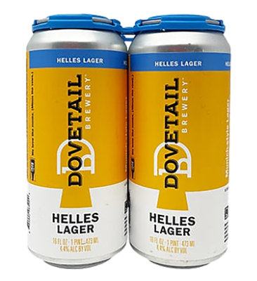 Dovetail Helles Lager In Cans - 4-16 FZ - Image 1