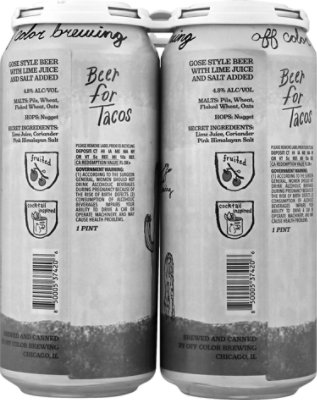 Off Color Beer For Taco In Cans - 4-16 FZ - Image 4