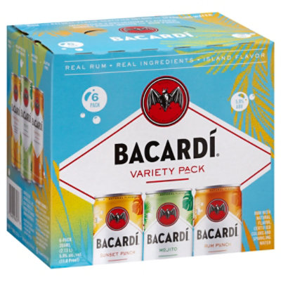 Bacardi Variety 6 Pack Can - 6-12 FZ