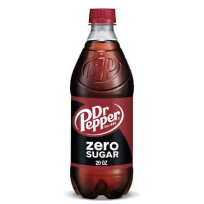 Dr Pepper Zero Sugar Soda Bottle - 20 Fl. Oz.