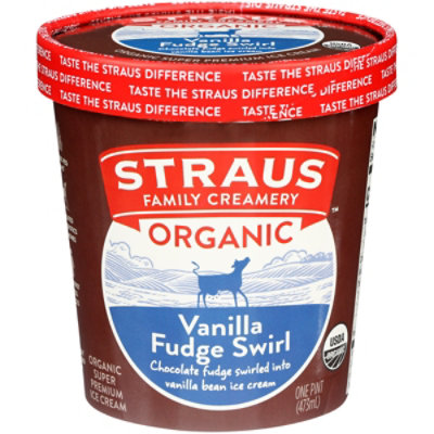 Straus Vanilla Ice Cream Fudge Swirl - 1 PT - Image 3