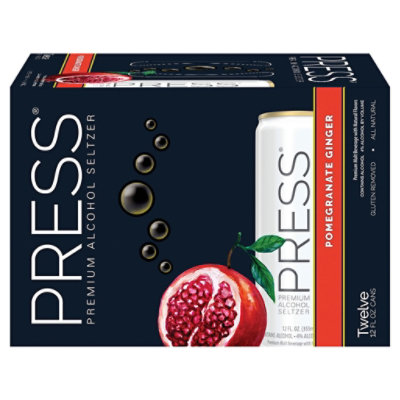 Press Alcohol Seltzer Premium Pomegranate Ginger In Cans 1212 Fl. Oz
