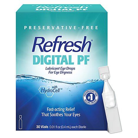Refresh Digital PF Lubricant Eye Drops - 30 Count