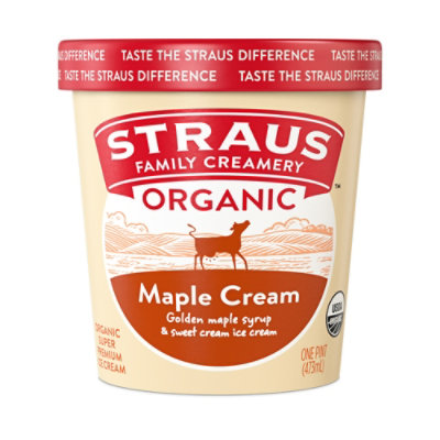 Straus Maple Clream Ice Cream Pint - 1 PT - Image 1