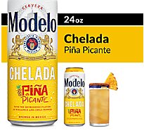 Modelo Chelada Pina Picante Mexican Import Flavored Beer Can 3.5% ABV - 24 Fl. Oz.