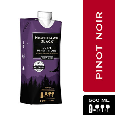 Bota Box Mini Nighthawk Black Wine Pinot Noir Lush - 500 Ml - Image 1