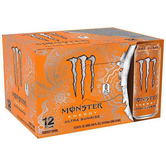 Monster Energy Ultra Sunrise Energy Drink - 12-16 Fl. Oz.